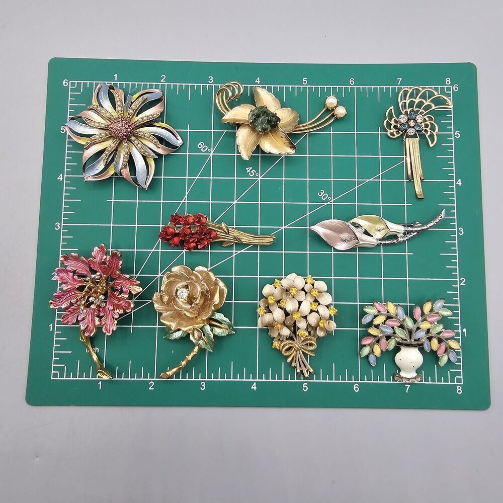 Multicolor Floral Brooch Set - Picture 14 of 14